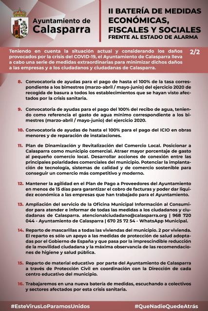 II batería de medidas económicas, fiscales y sociales, frente al estado de alarma