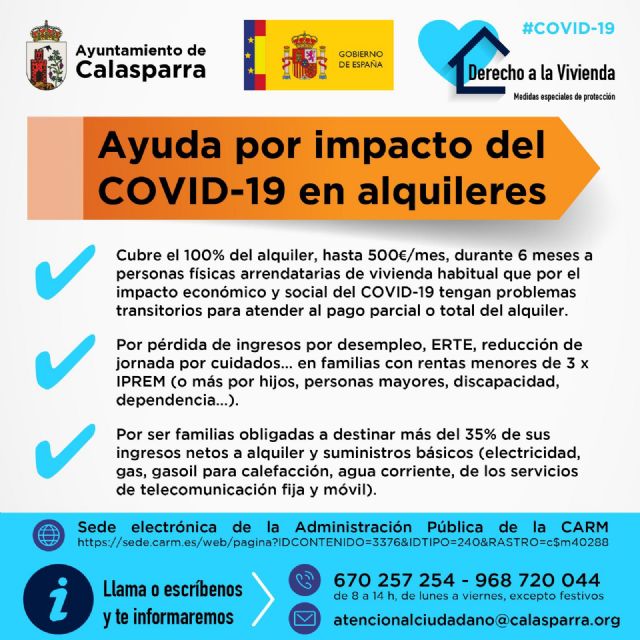 Abierto el plazo de solicitud de las Ayudas al Alquiler