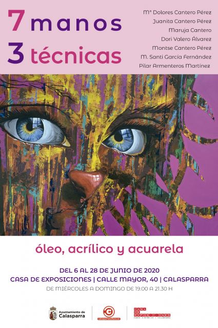 Exposición '7 MANOS 3 TÉCNICAS. Óleo, acrílico, acuarelas'