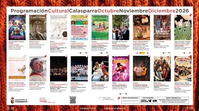 Calasparra presenta su programación cultural para el último trimestre de 2026