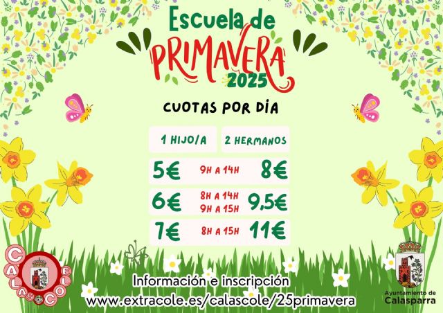 El Ayuntamiento de Calasparra pone en marcha la Escuela de Primavera 2025