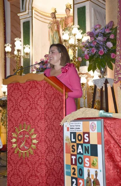El Pregón de Toñi Moya del Amor marca el inicio de las Fiestas Patronales de los Santos Mártires San Abdón y San Senén de Calasparra
