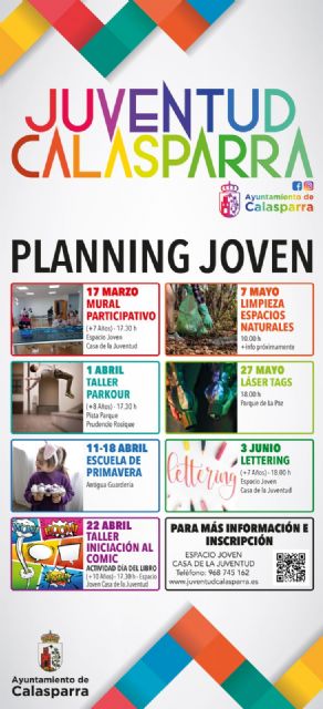 La concejalía de juventud del Ayuntamiento de Calasparra presenta la programación de juventud