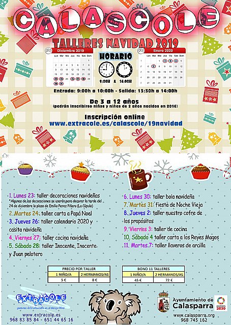 Escuela de Navidad 2019 en Calasparra