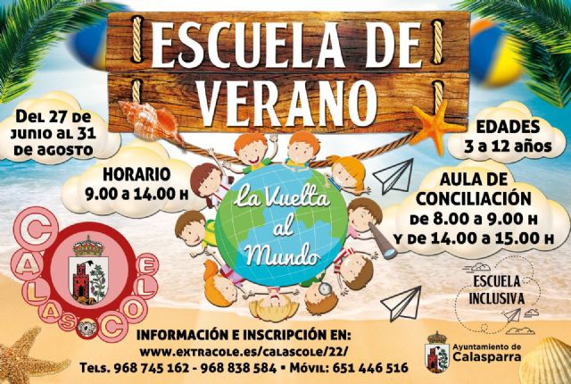 El Ayuntamiento de Calasparra presenta la escuela de verano CALASCOLE 2022, para facilitar la conciliación en la temporada estival