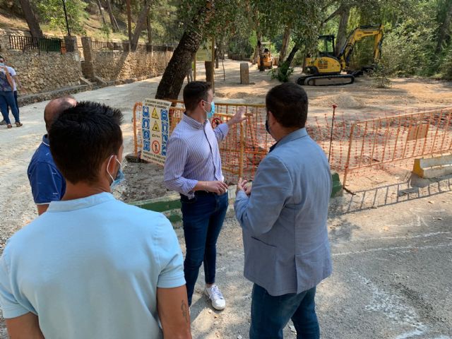 Visita a las obras de adecuación de la segunda fase en las terrazas del Santuario de Nuestra Señora de la Esperanza