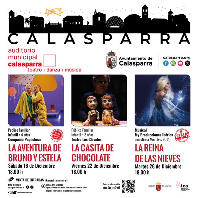 Calasparra celebrará la magia de la navidad con tres espectáculos para todos