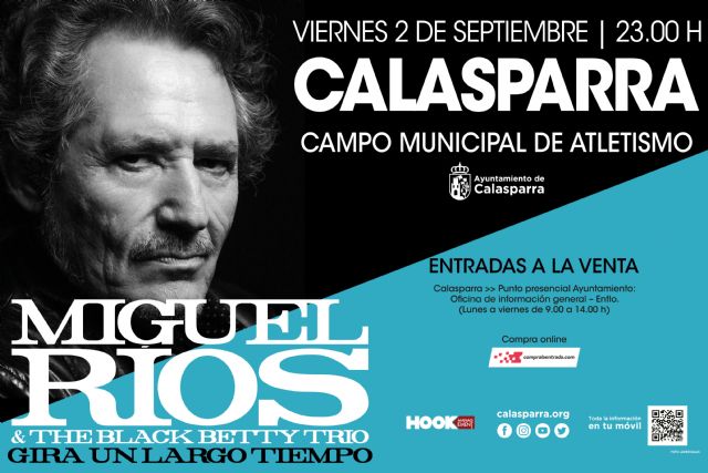 Miguel Ríos actúa mañana en Calasparra