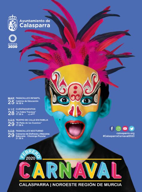 Las máscaras y la música tomarán Calasparra durante el Carnaval 2020