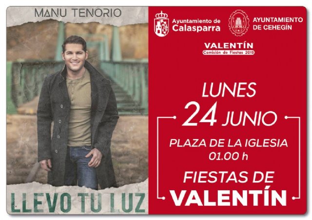 MANU TENORIO presenta el 24 de junio su décimo álbum en la pedanía murciana de Valentín